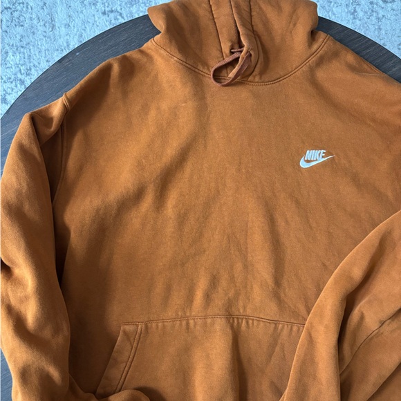 Nike Logo Burnt Orange Rust Oversized Hoodie XL - Picture 2 of 6